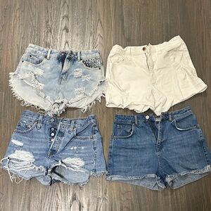 Bundle of 4 Women’s Distressed Denim Shorts